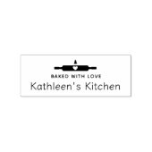 Zelfgemaakt gebakken met liefde Rolling Pin Rubberstempel (Afrduk)