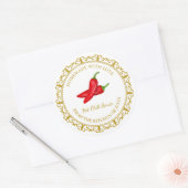 Zelfgemaakt Hot Chili Sauce Label L Wit (Envelop)