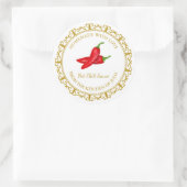 Zelfgemaakt Hot Chili Sauce Label L Wit (Tas)