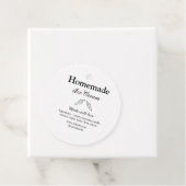 Zelfgemaakt ijs en ingrediënten gemaakt met liefde bedankjes labels (In situ)