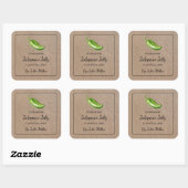 Zelfgemaakt Jalapeno Jelly Square Kraft papieren l Vierkante Sticker (Vel)