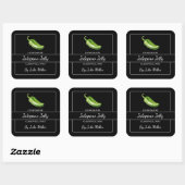 Zelfgemaakt Jalapeno Jelly Square Label Zwart (Vel)