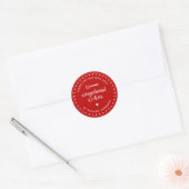 Zelfgemaakt kerstcadeau gebakken met liefde ronde sticker (Envelop)