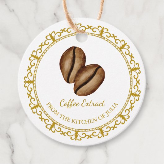 Zelfgemaakt Koffie Extract Hang Label (Voorkant)