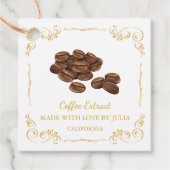  Zelfgemaakt Koffie Extract Square Hang Label (Voorkant)