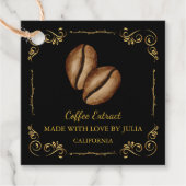 Zelfgemaakt Koffie Extract Square Hang Label (Voorkant)