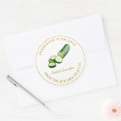 Zelfgemaakt komkommer augurk label | Wit (Envelop)