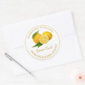 Zelfgemaakt Lemon Curd Label | Wit (Envelop)