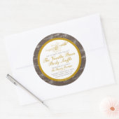 Zelfgemaakt lichaamsproduct vanille ingrediënt bru ronde sticker (Envelop)