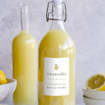 Zelfgemaakt Limoncello cadeau label Voedselcontainer Etiket<br><div class="desc">Zelfgemaakte limoncello labels bevatten een schattige,  getekende citroen op een schoon,  modern design. {afbeelding van isidoro151 op freepik}</div>