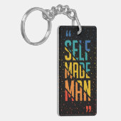 Zelfgemaakt Man | Funny LGBTQ | Pride Month-Sleute Sleutelhanger (Voorkant Links)