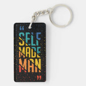 Zelfgemaakt Man | Funny LGBTQ | Pride Month-Sleute Sleutelhanger (achterkant)