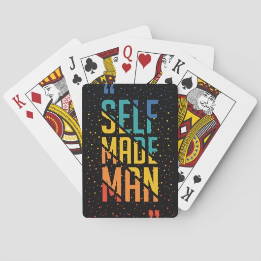Zelfgemaakt Man – LGBTQ+ Trans Pride Pokerkaarten (Achterkant)