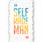 Zelfgemaakt Man – LGBTQ+ Trans Pride Sticker (Voorkant)