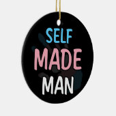 Zelfgemaakt Man Transman LGBT TransPride Flag Gift Keramisch Ornament (Rechts)