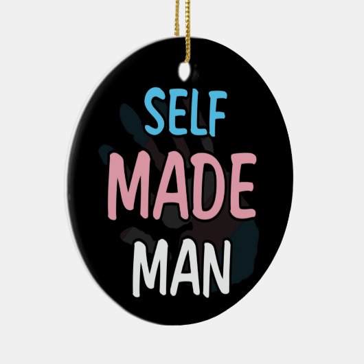 Zelfgemaakt Man Transman LGBT TransPride Flag Gift Keramisch Ornament (Rechts)