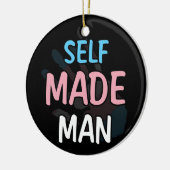 Zelfgemaakt Man Transman LGBT TransPride Flag Gift Keramisch Ornament (Links)