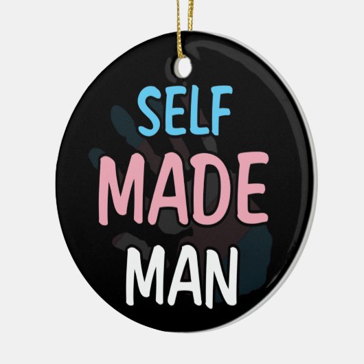 Zelfgemaakt Man Transman LGBT TransPride Flag Gift Keramisch Ornament (Links)