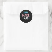Zelfgemaakt Man Transman LGBT TransPride Flag Gift Ronde Sticker (Tas)