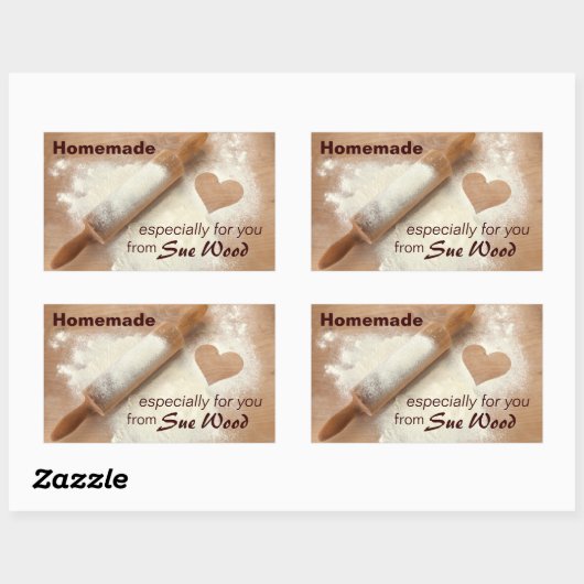 Zelfgemaakt met Heart Custom Bakken Stickers (Vel)