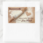 Zelfgemaakt met Heart Custom Bakken Stickers (Tas)