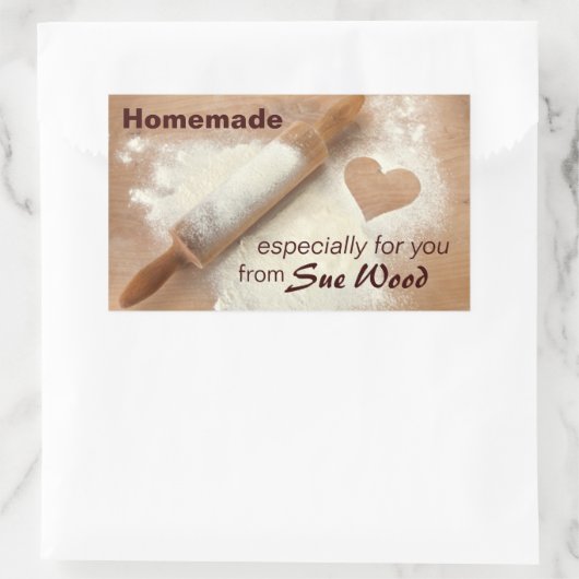 Zelfgemaakt met Heart Custom Bakken Stickers (Tas)