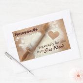 Zelfgemaakt met Heart Custom Bakken Stickers (Envelop)