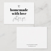 Zelfgemaakt met liefde bedankje visitekaartje (Voorkant / Achterkant)