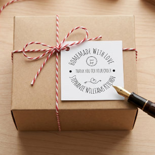 Zelfgemaakt met Liefde Bedankt voor uw bestellin Bedankjes Labels