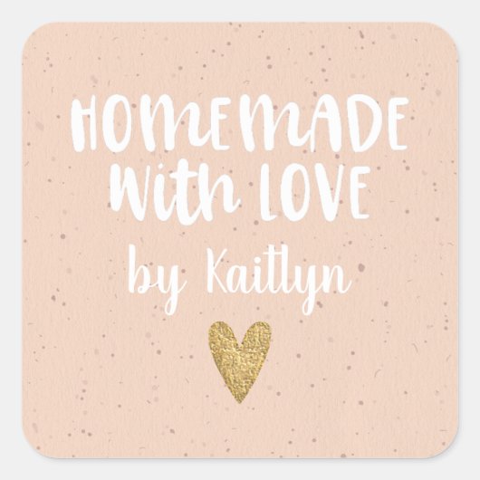 Zelfgemaakt met liefde Blush Pink Sticker (Voorkant)