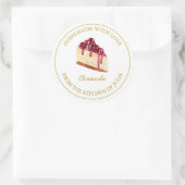 Zelfgemaakt met liefde Cheesecake Label | Wit (Tas)