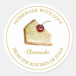 Zelfgemaakt met liefde Cheesecake Label | Wit