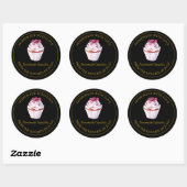 Zelfgemaakt met liefde Cupcake Label | Zwart (Vel)