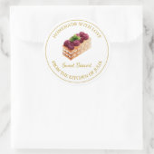 Zelfgemaakt met liefde Dessert Cake Label | Wit (Tas)