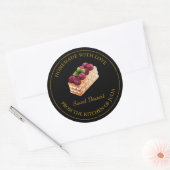 Zelfgemaakt met liefde Dessert Cake Label | Zwart (Envelop)