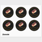 Zelfgemaakt met liefde Dessert Cake Label | Zwart (Vel)