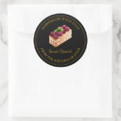 Zelfgemaakt met liefde Dessert Cake Label | Zwart (Tas)