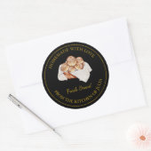 Zelfgemaakt met liefde Fresh Bread Label | Zwart (Envelop)