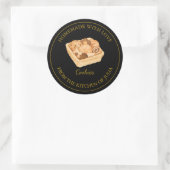 Zelfgemaakt met liefde Fresh Cookies Label | Zwart (Tas)