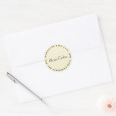 Zelfgemaakt met liefde gepersonaliseerd bakken cad ronde sticker (Envelop)
