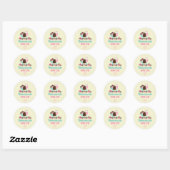Zelfgemaakt met Liefde Ice Cream Treats Ronde Sticker (Vel)