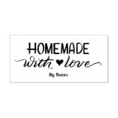 Zelfgemaakt met liefde kalligrafie rubberstempel (Afrduk)