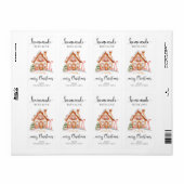 Zelfgemaakt met liefde Kerstcadeau Label Stickers (Full Sheet)