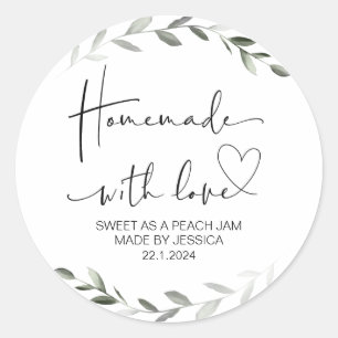 Zelfgemaakt met liefde kleine bedrijven dank u Sch Ronde Sticker