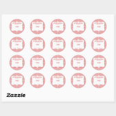 Zelfgemaakt met liefde Red Gingham Ronde Sticker (Vel)