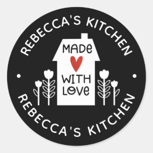 Zelfgemaakt Met Liefde Ronde Sticker