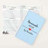 Zelfgemaakt met liefde rood recept Notitieboek (Binnen)