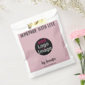 Zelfgemaakt Met Liefde Stijlvolle Aangepaste Stof  Bedankzakje (Gezegeld)