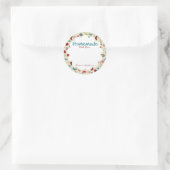 Zelfgemaakt met liefde winter thema ronde sticker (Tas)