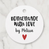 Zelfgemaakt met liefde wit bedankjes labels (Achterkant)